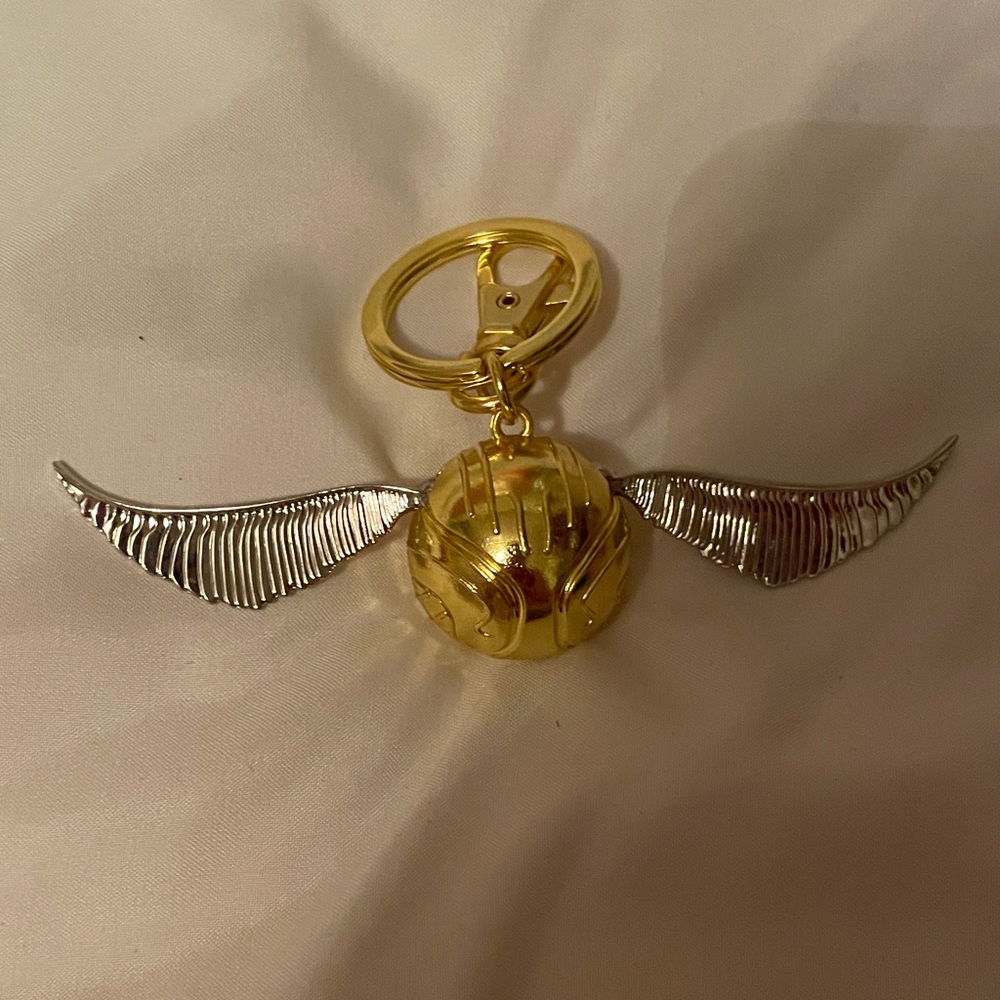 Golden Snitch Keychain with Silver Wings